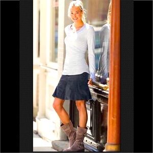 Athleta Charcoal Grey Corduroy Mini Skirt Size 4